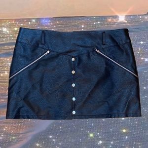 ASOS DESIGN Leather Look Mini Skirt